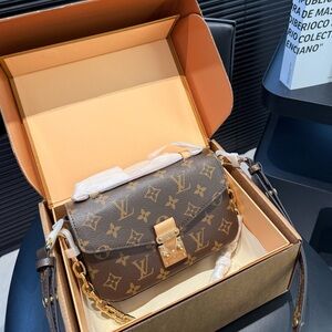 Louis Vuitton Brown and Gold Crossbody Bag